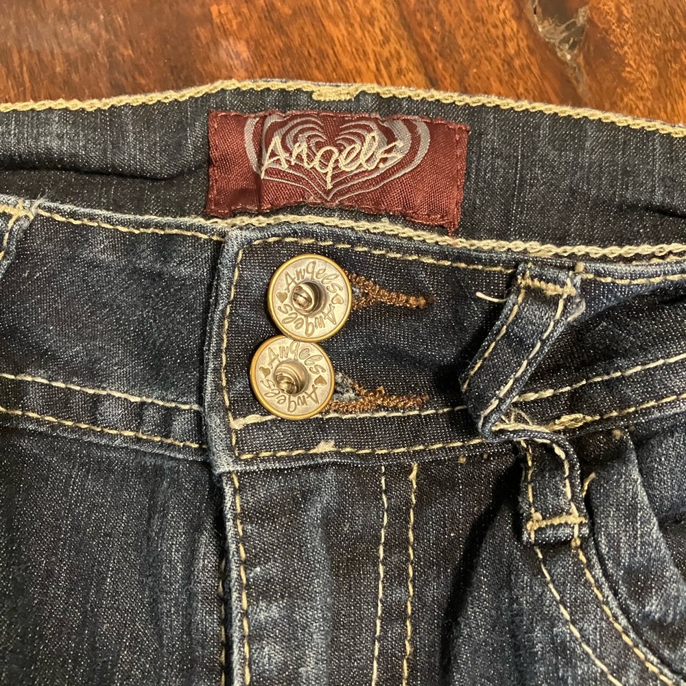 VTG Angels Dark Wash Denim Jeans Size 4 - Picture 3 of 8